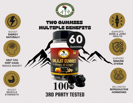 Gomitas de jengibre y shilajit