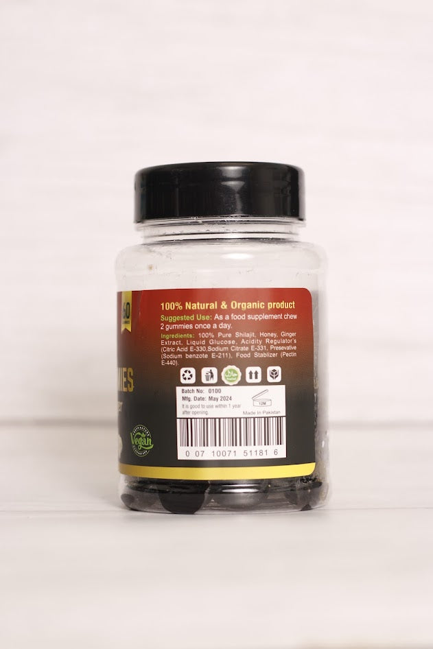 Shilajit Gummies with Honey & Ginger