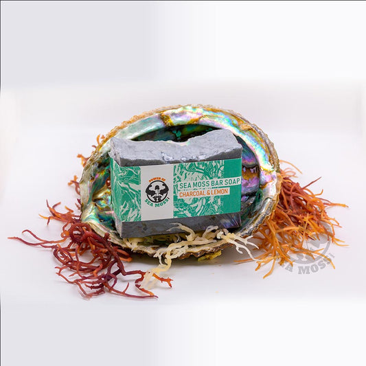 Lemon & Activated Charcoal Sea Moss Soap