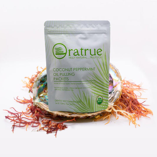 Paquetes de enjuague con aceite de coco y menta